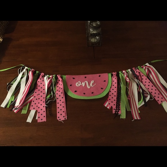 High chair banner, 1st birthday, one in a melon - Picture 3 of 3